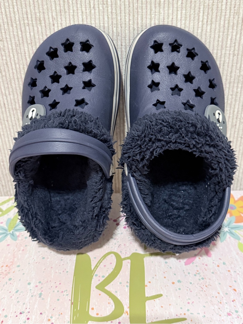 Koala Kids Fleece-Lined Star Clog - Navy